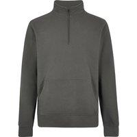 Kustom Kit Men's Pique Quarter Zip Sweatshirt in Dark Grey | Size: 3XL