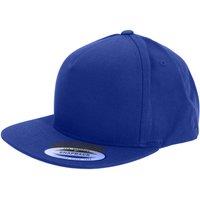 Yupoong Men's Flexfit Plain Classic 5 Panel Snapback Cap in Blue