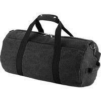 Bagbase Men's Barrel Canvas Duffle Bag in Dark Grey