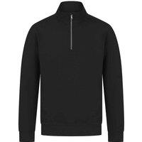 Henbury Men's Quarter Zip Sweatshirt in Black | Size: 2XL