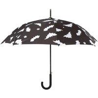 Something Different Men's Bat All-Over Print Stick Umbrella in Black
