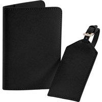 Bagbase Men's Faux Leather Boutique Travel Set in Black