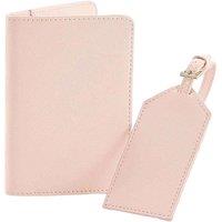 Bagbase Men's Faux Leather Boutique Travel Set in Pink