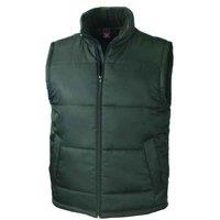 Result Core Men's Padded Body Warmer in Bottle Green | Size: XS