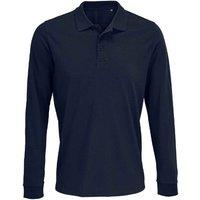 SOL'S Men's Prime Pique Long-Sleeved Polo Shirt in Navy | Size: 5XL