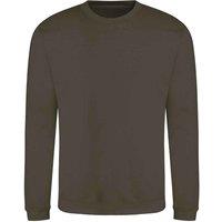 AWDis Men's Just Hoods Sweatshirt in Dark Olive | Size: XS