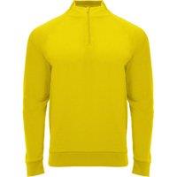 ROLY Men's Epiro Quarter Zip Long-Sleeved Sweatshirt in Yellow | Size: Medium