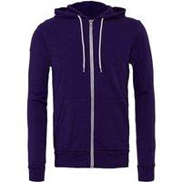 Bella + Canvas Men's Fleece Full Zip Hoodie in Purple | Size: Small