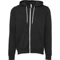 Bella + Canvas Men's Fleece Full Zip Hoodie in Dark Grey | Size: XS