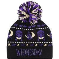 Wednesday Men's Silhouette Pom Pom Beanie in Black