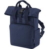Bagbase Men's Roll Top Twin Handle Backpack in Mid Navy