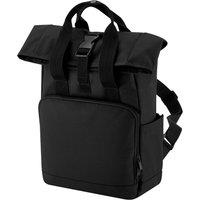 Bagbase Men's Roll Top Twin Handle Backpack in Black