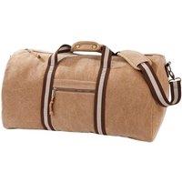 Quadra Men's Vintage Canvas Holdall in Tan