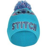 Lilo & Stitch Men's Face Embroidered Beanie in Blue