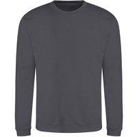 AWDis Men's Crew Neck Sweatshirt in Light Grey | Size: XL