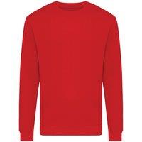 IQONIQ Men's Zion Cotton Crew Neck Sweatshirt in Red | Size: 3XL