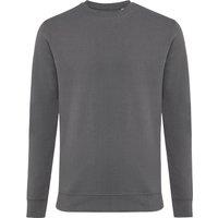 IQONIQ Men's Zion Cotton Crew Neck Sweatshirt in Dark Grey | Size: 3XL