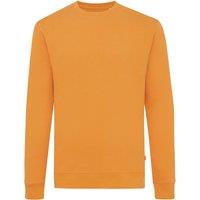 IQONIQ Men's Zion Cotton Crew Neck Sweatshirt in Pale Orange | Size: 2XS