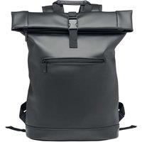MidOcean Men's Bai Roll Roll Top PU Laptop Backpack in Black