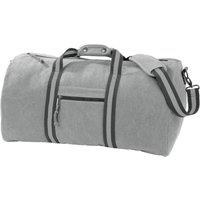Quadra Men's Vintage Canvas Duffle Bag in Mid Grey