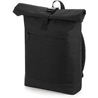 Bagbase Men's Roll-Top Backpack Rucksack Bag (12 Litres) in Black