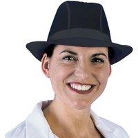 Dennys Men's White Trilby in Black | Size: Large