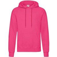 Fruit of the Loom Men's Classic Hooded Sweatshirt in Fuchsia | Size: Medium