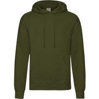 Fruit of the Loom Men's Classic Hooded Sweatshirt in Olive | Size: Medium