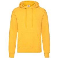 Fruit of the Loom Men's Classic Hooded Sweatshirt in Yellow | Size: XL