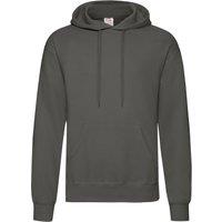 Fruit of the Loom Men's Classic Hooded Sweatshirt in Mid Grey | Size: Medium