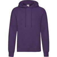 Fruit of the Loom Men's Classic Hooded Sweatshirt in Purple | Size: Large