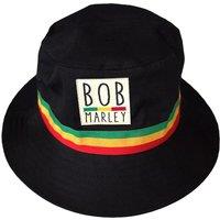 Bob Marley Men's Contrast Striped Bucket Hat in Black | Size: Large/XL
