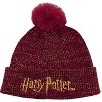 Harry Potter Men's Logo Pom Pom Beanie in Maroon