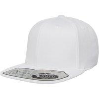 Yupoong Men's Flexfit 110 Plain Fitted Snapback Cap in White