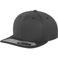 Yupoong Men's Flexfit 110 Plain Fitted Snapback Cap in Dark Grey