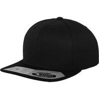 Yupoong Men's Flexfit 110 Plain Fitted Snapback Cap in Black