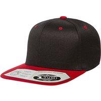 Yupoong Men's Flexfit 110 Plain Fitted Snapback Cap in True Black