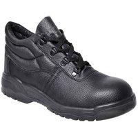 Portwest Men's Steelite S1P Leather Safety Boots in Black | Size: 8