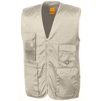 Result Men's Safari Waistcoat in Camel | Size: Medium