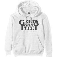 Greta Van Fleet Men's Logo Hoodie in White | Size: Small