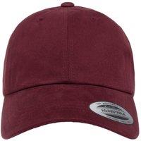 Flexfit by Yupoong Men's Peached Cotton Twill Dad Cap in Maroon