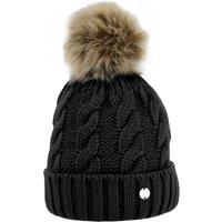 Hy Men's Melrose Cable Knit Bobble Beanie in Black