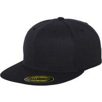Yupoong Women's Flexfit Premium 210 Fitted Flat Peak Cap in Dark Navy | Size: S/M