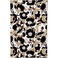 Warren Reed - Designer Modern Flower Pattern Tea Towel in Brown