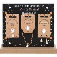 Something Different Men's Ghost Glow In The Dark Jewellery Set in White