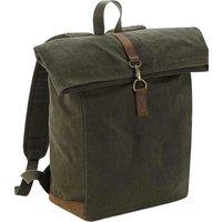 Quadra Men's Heritage Leather Trim Backpack in Olive