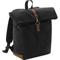 Quadra Men's Heritage Leather Trim Backpack in Black