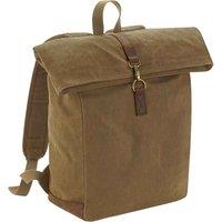 Quadra Men's Heritage Leather Trim Backpack in Light Brown