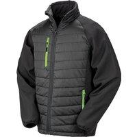 Result Men's Compass Softshell Padded Jacket in Lime | Size: Medium