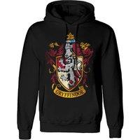 Harry Potter Men's Gryffindor Distressed Hoodie in Black | Size: 2XL